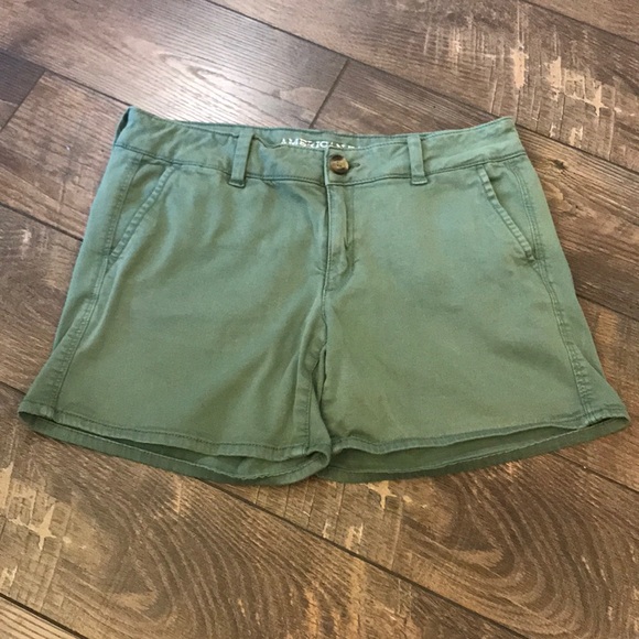 American Eagle Outfitters Pants - AEO Olive Green Midi Shorts